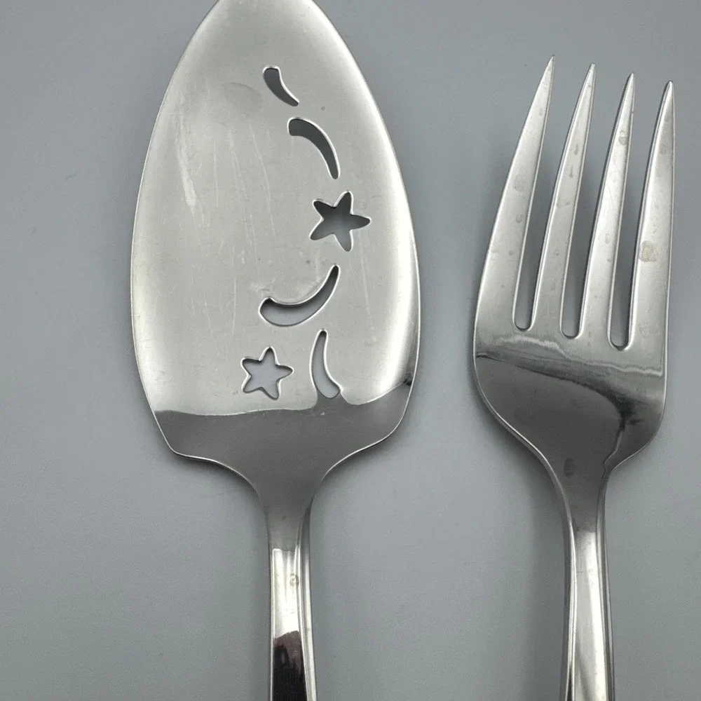 Oneida Community Atomic Twin Star Stainless Serving Set VTG